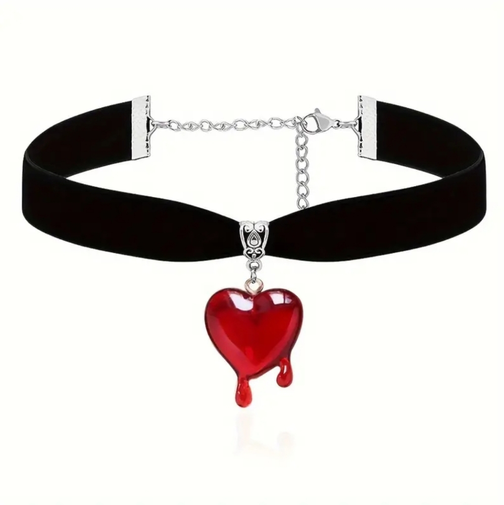 Blood drip heart choker